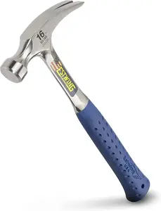 16 oz Rip Claw Hammer – USA Made Straight Claw Hammer with Smooth Face & Shock Reduction Grip for Framing & Carpentry (E3-16S)