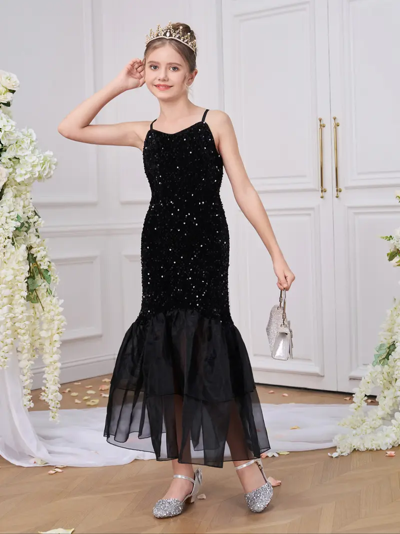 black formal dress girls Valencia Noir Tulle Couture Gown – Girls Black Pageant & Special Occasion Dress Dusty Rose / 14