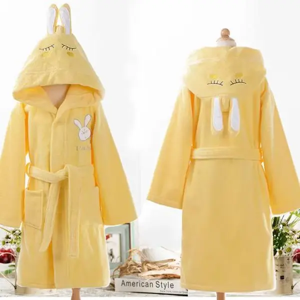 Children’s Hooded Terry Bathrobe, 100% Cotton