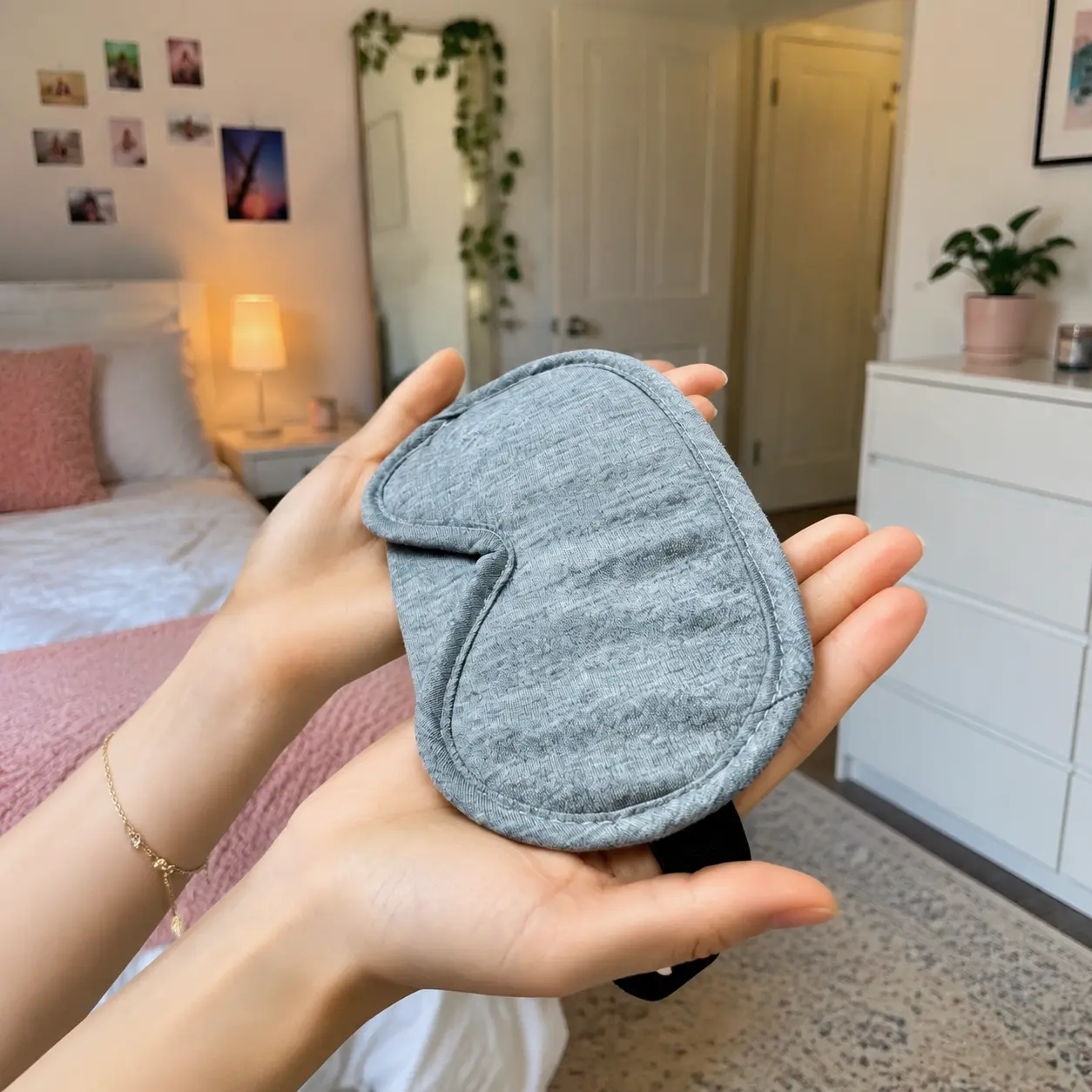 Hanbu Sleep Eye Mask: Effectively blocks out light, soft and comfortable, designed for nighttime use, adjustable, unisex, features a pressure-free elastic strap, ideal for travel, flights, and naps (Black, Navy, Gray)