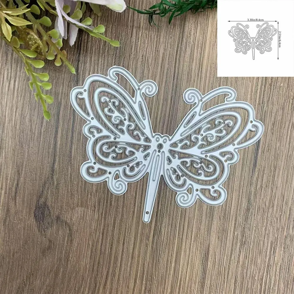 1PC Butterfly Carbon Steel Embossing Cutting Die, Metal Stencil for DIY Scrapbooking, Craft Paper Album Mold, Handmade Card Making Tool