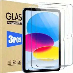 3pcs HD Tempered Glass Screen Protector Film, Compatible with iPad 10th Gen, iPad Air 4/5/6 & All iPad Pro Models, Durable Smooth Surface, Tablet Protector
