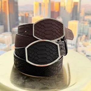 WESTER LEATHER BELT-CUADRA DESIGN (SIZE UP)