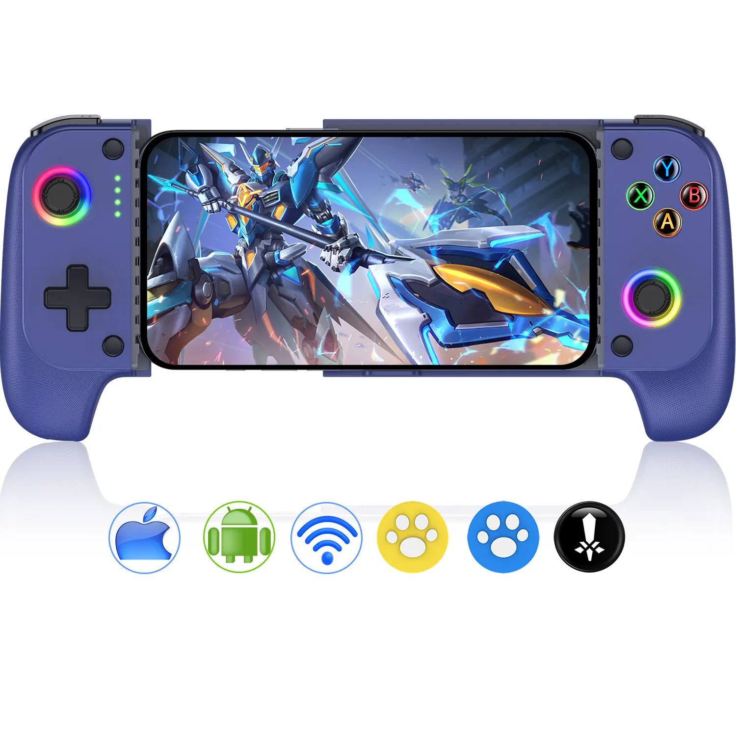Wireless Hall Effect Joystick Cellphone Gamepad Controller, Gaming Accessories for iPhone/Android Mobile Phones & Cloud Gaming