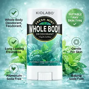 Whole Body Deodorant Stick for Underarm, Feet & Body, Long-Lasting Odor Control, Cooling Fresh Formula, Daily Sweat Odor Protection, Solid Stick Deodorant