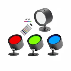 Wall-Mounted Rechargeable LED Light, 4-Pack RGB Color-Changing Lights, Remote Control & Touch Functionality, Finish