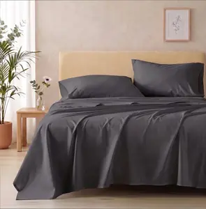 4-Piece Bed Sheet Set - Cooling, Breathable, Hotel Luxury Super Silky Soft Microfiber Bedding, 16'' Deep Pockets, Wrinkle-Resistant, Fade-Resistant, Secure Fit, Reversible, Ideal for Father's Day Gifting