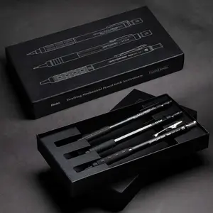 Pentel GraphGear/Graph Black Edition Graphite Mechanical Drafting Pencils - 60th Anniversary Limited Edition Collectors Set for Office Stationery Use, Graphite Pencil