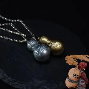 Gaara Sand Gourd Necklace - Kanji Anime Inspired Pendant with Detailed Design for Fans