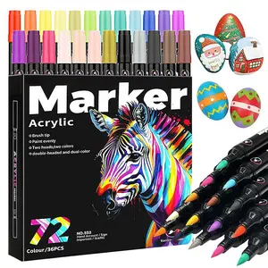 Dual Tip Markers Set, Fast Drying Fine Point Watercolor Pens, Art Pen, Ideal for Coloring