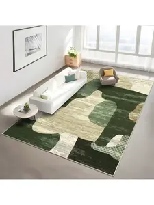 【Labor Day Sale】Green-9*12 feet  Machine Washable Area Rug Modern Abstract Floor Mats Non Slip NonSheddingContemporary Accent Rug Stain Resistant Soft Low Pile Indoor Carpet For Bedroom Living Room Kitchen Kids'Room Bathroom Hallway