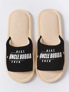 Uncle Bubba Memory Print Toe-Open Slippers, All-Season Soft Sole Home Floor Slipper, Anti-Slip Breathable Non-Odorous Footwear