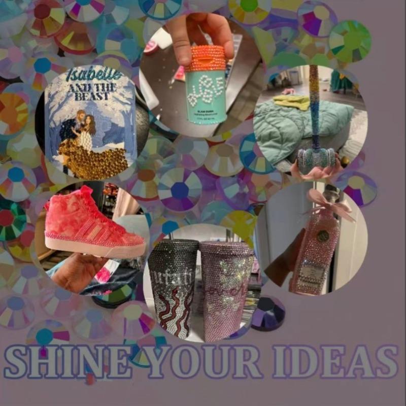 DIY Diamond Bedazzling Kit with 3mm Mixed Resin Rhinestones, Perfect for DIY Crafts, Clothing, Nail Art Supplies