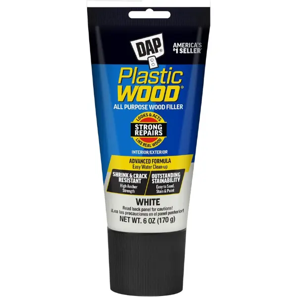 DAP All-Purpose Latex Wood Filler, Plastic Wood Formula, 6 Oz (Tools & Hardware Adhesive Sealer)