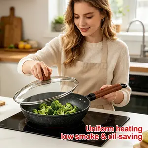 30cm Maifanshi Non-Stick Frying Pan, Multi-Functional Steak Pan, Household Frying Pan, Compatible with All Stoves, Non-Stick and Easy to Clean