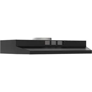 Black Range Hood 30 inch Under Cabinet, Ducted/Ductless Convertible Kitchen Hood, Stainless Steel Stove Vent Hood with 2 Speed Exhaust Fan, Rocker Button Control, 300 CFM  Suction