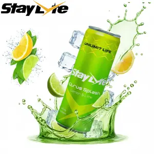 Refreshing Drink StayLyte Citrus Splash Lemon-Lime Sparkling Electrolyte Drink | Zero Calories, Zero Sugar, Stevia-Sweetened | Vitamin-Infused, Caffeine-Free, Clean Energy Hydration | Hydration Drink, Energy Drink, Vegan, Non-GMO, Naturally -12 Fl Oz Cans