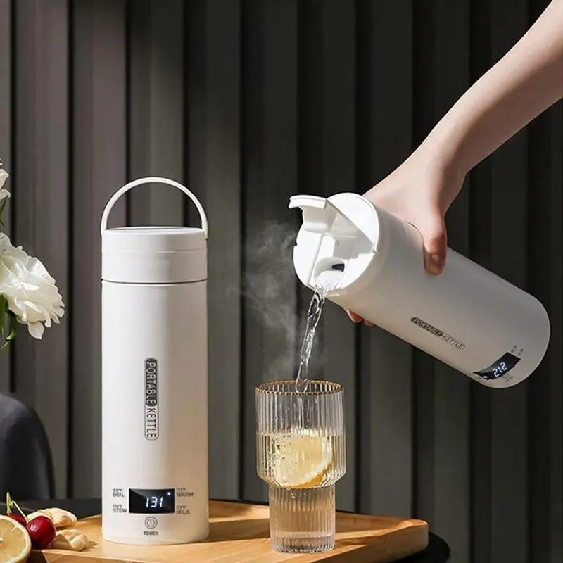 Portable Electric Kettle, Travel Electric Kettle, Water Heater with 4 Temperature Controls, Mini Tea Coffee Kettle, Thermostatic Kettle, Household Appliances for Home Kitchen