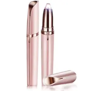 Eyebrow Trimmer for Women, Rechargeable Eyebrow Hair Remover, Painless Electric Razor with LED