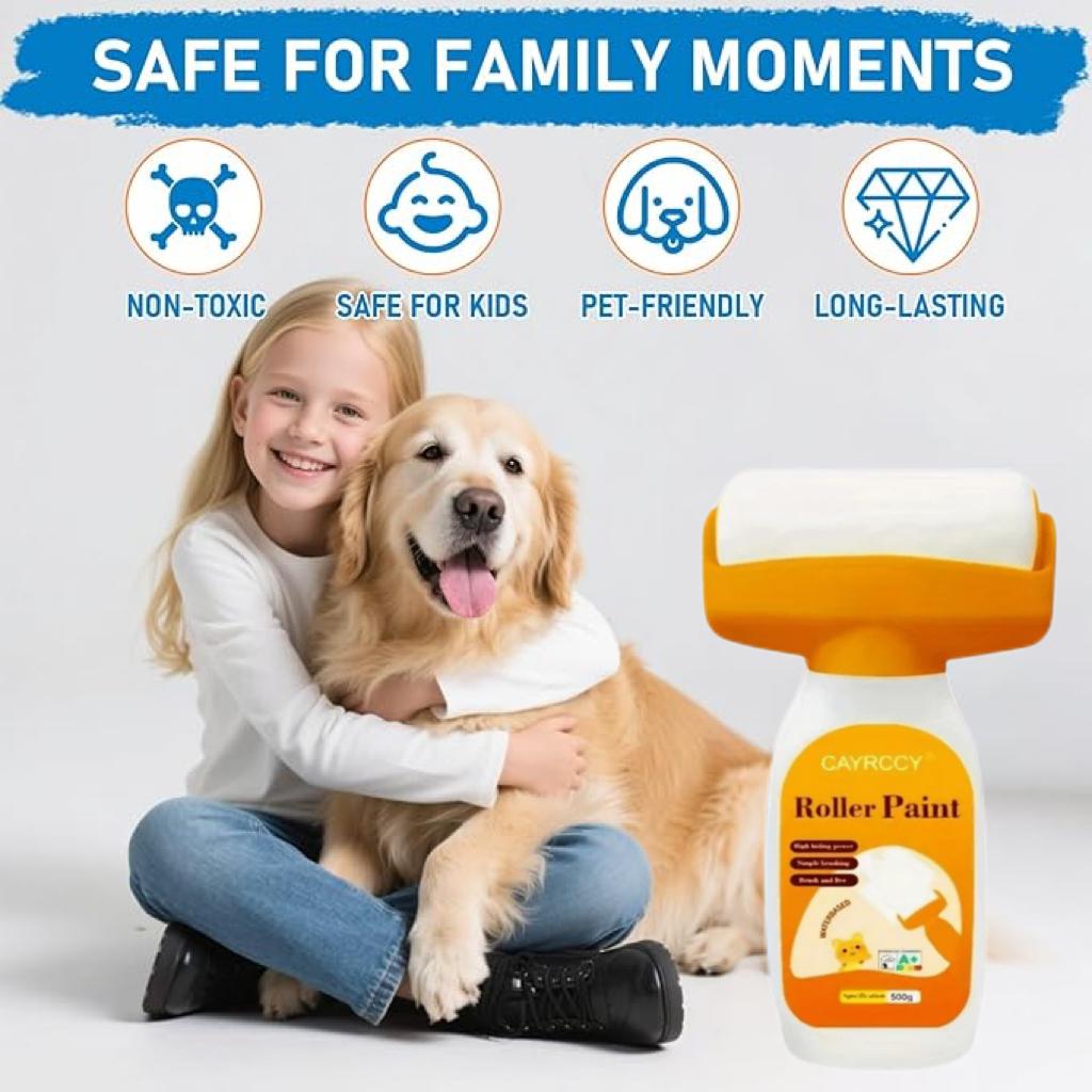 Multi-Purpose Roller Paint Latex Coating | Wall Furniture Renovation | High Coverage Odorless | DIY Easy Application | US Stock Multi-Purpose Roller Paint Latex Coating | Wall Furniture Renovation | High Coverage Odorless | DIY Easy Application | US Stock