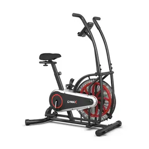 Fan Exercise Air Bike, Air Resistance Upright Indoor Cycling Bike with Unlimited Resistance, Adjustable Seat & LCD Monitor, Full Body Workout Stationary Bike for Home Gym Small Space summervibes,summerwins,father'sdaygifts,bathingsuitwomenset