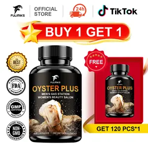 Fulimiks Premium Oyster Plus Extract - Rich in Zinc and Minerals - Pure, Highly Concentrated Supplement for Men & Women – Supports Energy & Immune Boost - 120 Capsules, Buy 1 Get 1