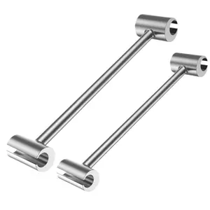 2-Piece Millimeter Hinge Gap Adjustment Wrench, Upgrade Door Hinge Repair Tool, Steel Dual-End Hinge Measurement Tool, Metal Material, Tubular Wrench Tool, High Quality Hardware