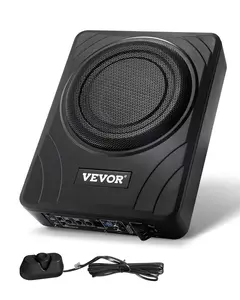 【Summervibes】VEVOR 8" 300W Underseat Car Subwoofer, Slim Powered Car Subwoofers Under the Seat, Low Profile Audio Sub Built-in Amplifier, High/Low Level Input & Volume Controller for SUVs, Car, Truck, RV