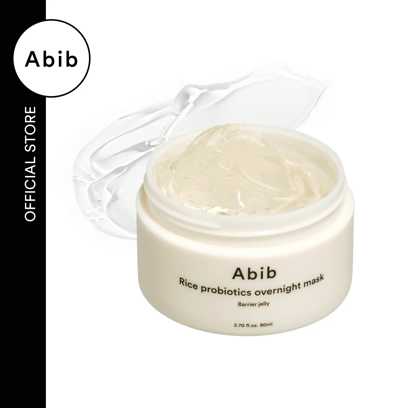 Abib Rice Probiotics Overnight Mask Barrier Jelly, a Nourishing and Hydrating Barrier Repair Mask for Glowing Skin, For Dry & Dull Skin Types, 2.7 fl oz, Hydrating Facial Mask