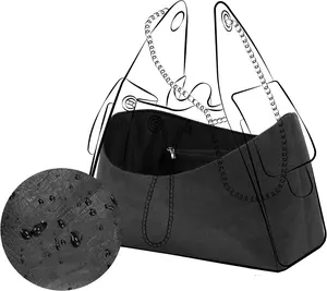 DGAZ Lightweight Purse Organizer Insert for Chanel 25 Handbags,silk and DupontPaper handbag inner for Luxury Bag