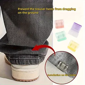 11pcs Invisible Clip for Pants to Shorten Pants Legs, Prevent Bottom Sliding, Hidden Buckle Closure, No Sewing Needed, No Visible Seams, Waterproof, Portable, Clip on Pants