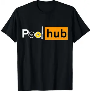 100% Cotton Pool Hub Funny Billiards Pool Team League Billiards T-Shirt