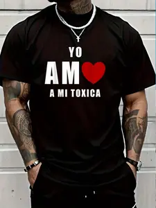 100% Cotton Yo Amo A Mi Toxica San Valentin T-Shirt Women's Men's Graphic Tee Crew Neck summer vacation Tops