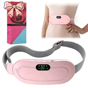 Menstrual Heating Pad Smart Uterus Warmer Belt, Cordless Heating Pad, Electric Waist Belt, Waist-Vibrating Abdominal Massager