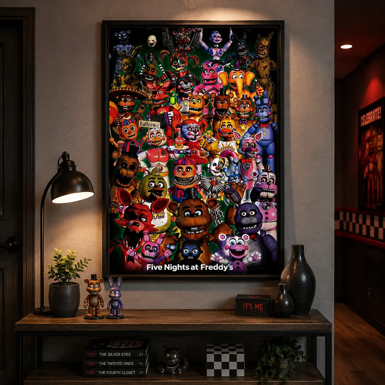 5 Nights at Freddy’s Ultimate Group Poster - FNAF Wall Decor Horror Game Character Collage, Unframed Home Decor Decoration for Gaming Room, Bedroom