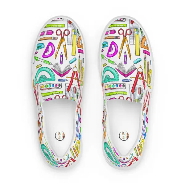 Back to School Custom Teacher Shoes, Teacher Themed Shoes