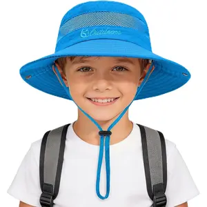 Outdoor Kids Stuff UPF50+ Quick-Dry Kids Beach Sun Hat - Dual-Adjustable, Lightweight, Breathable Bucket Hat for Boys & Girls Summer Sports, Outdoor Use