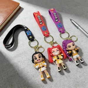KPop Hunter Girl-Inspired Keychain Pendant, Cute Cartoon Anime Bag Charm, High-Quality Backpack Accessory, Keychains for Women, Valentine's Day Gift for Kids