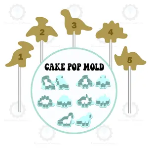 Dinosaur Cake Pop Molds | Deluxe Cutter, Popper
