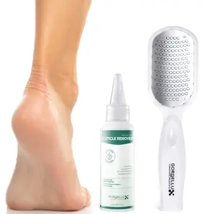 Professional Callus Remover for Feet Extra Strength Gel & Rasp Foot File Kit Dead Skin Remover Cracked Heels Dry Skin Pedicure
