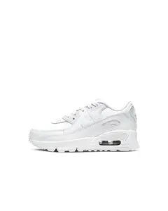 Little Kid's Nike Air Max 90 LTR White/Wht-Metallic Silver (CD6867 100)
