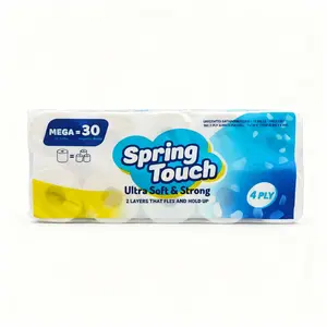 NY Local Delivery 1-2 Days! SpringTouch 10 Roll Paper, Super Soft 4-Layer, Ideal for Home & Office”