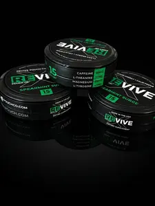 Spearmint Surge - Revive X Energy Pouches - Caffeine L-Theanine L-Tyrosine Magnesium - No Jitters No Crash - Focus Boost - Oral Energy Pouch - Pre Workout Alternative - Mental Clarity - Healthcare Vitamin Supplement for Fitness