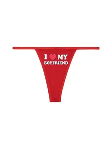 I Love My Boyfriend Thong Underwear Gift for Christmas