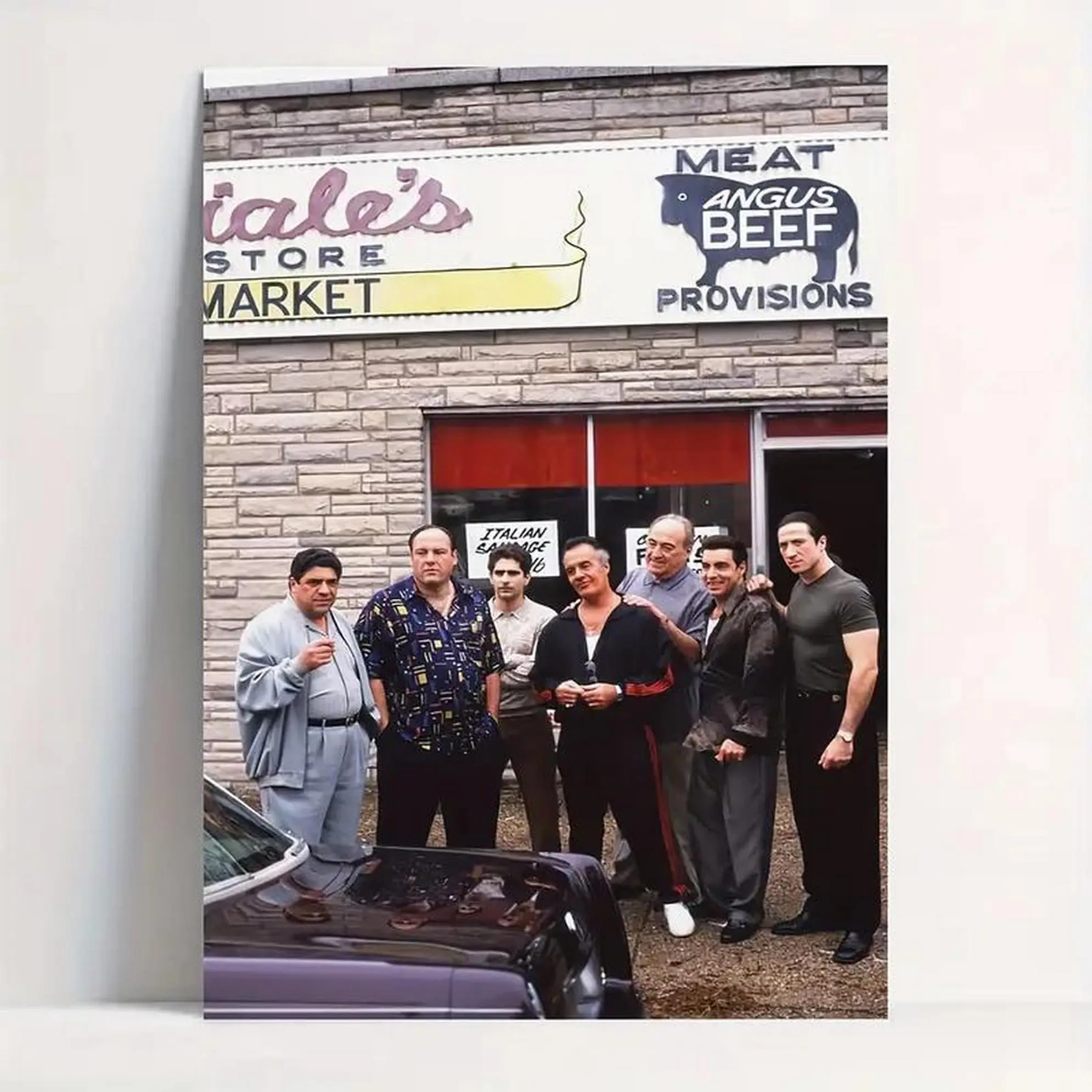 The Sopranos Wall Art, Dramatic Meat Market Scene Poster, Mafia TV Show Decor, No Frame