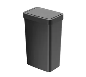 13.2 Gallon Kitchen Sensor Trash Can, Plastic Motion Sensor Kitchen Trash Can, Black