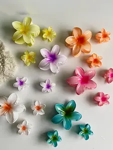 18-Piece Gradient Candy Flower Hair Clip Set, Flower Hair Pin, Vacation Styling Clips for Updos, Fashionable & Durable Design, Perfect Gift Idea