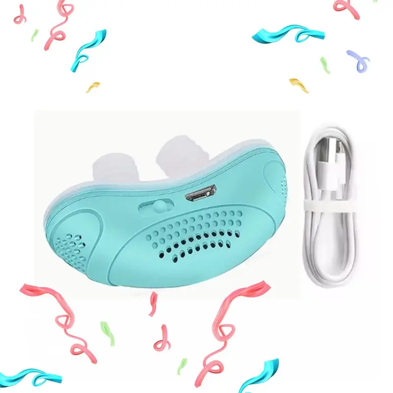 Electric Anti-Snore Device for Men and Women, Mini, Dual Vortex Technology for Easier Breathing, Nose Shape Design for Enhanced Night Sleep Quality