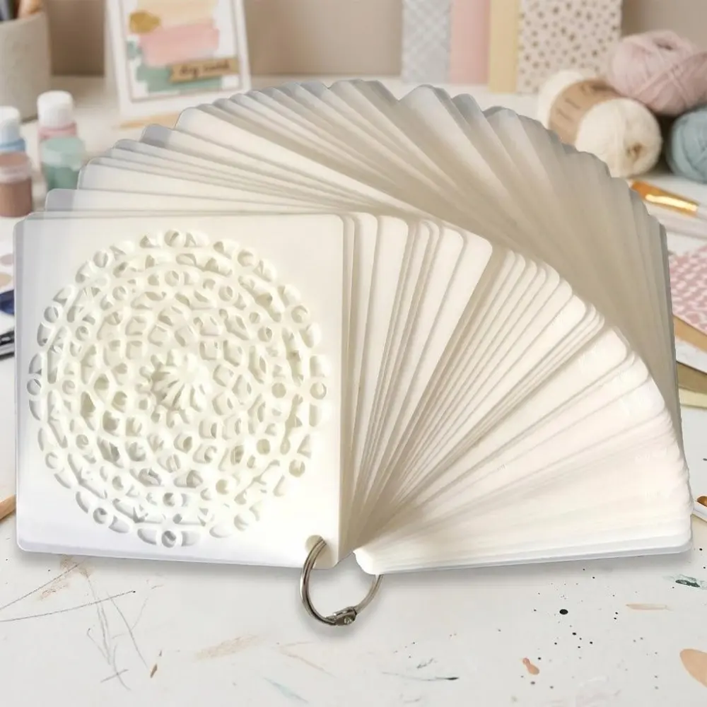 Laser Cut Reusable Mandala Stencils Kit - High Precision Painting Templates for Walls, Wood, Tile, Fabric. Waterproof Rustproof Art Decor, DIY Craft Tools for Stress Relief Journaling & Home Decoration.
