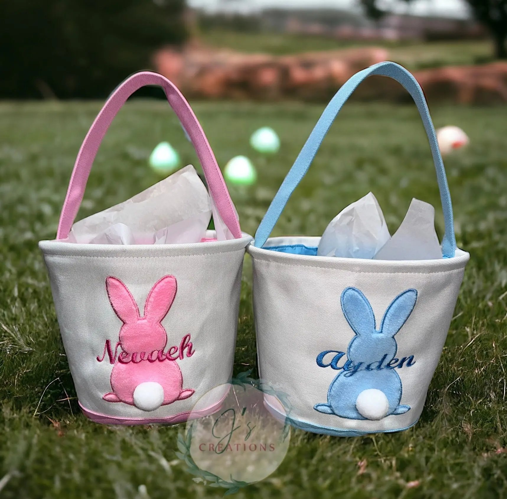 Embroidered Easter Basket Embroidered Easter Basket